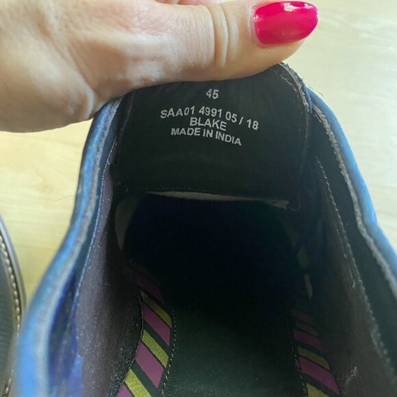 BASE London Men's Blue "Blake" Dress Shoe BNWOT Missized Sz 45/46 Textured - Picture 9 of 10